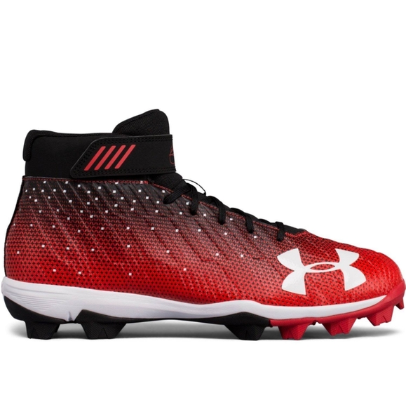 Bryce Harper Baseball Under Armour Red Cleat shoes - Picture 5 of 7